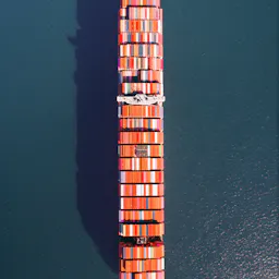 Freighter at Port of Long Beach